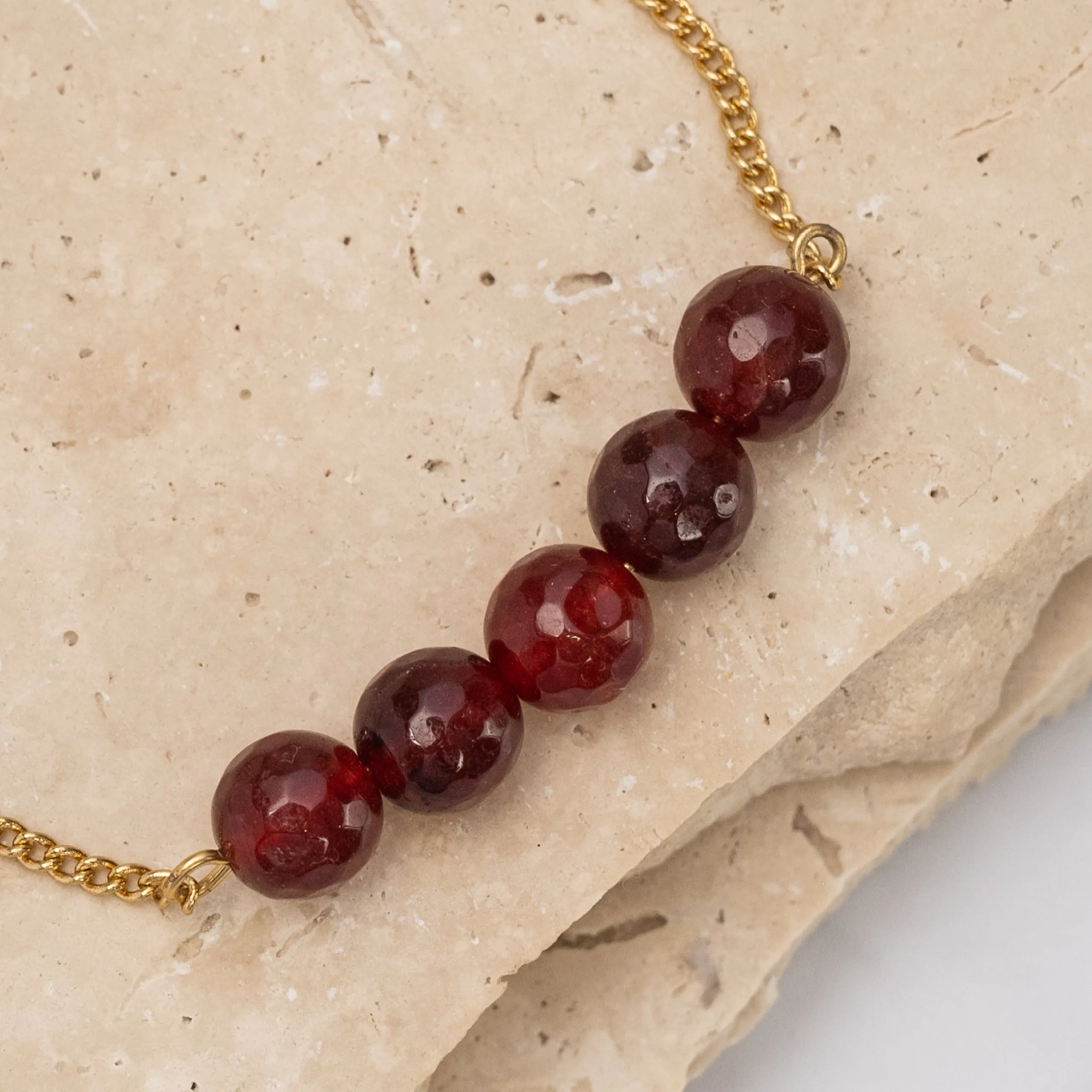 Birthstone 14k gold plated bracelet
