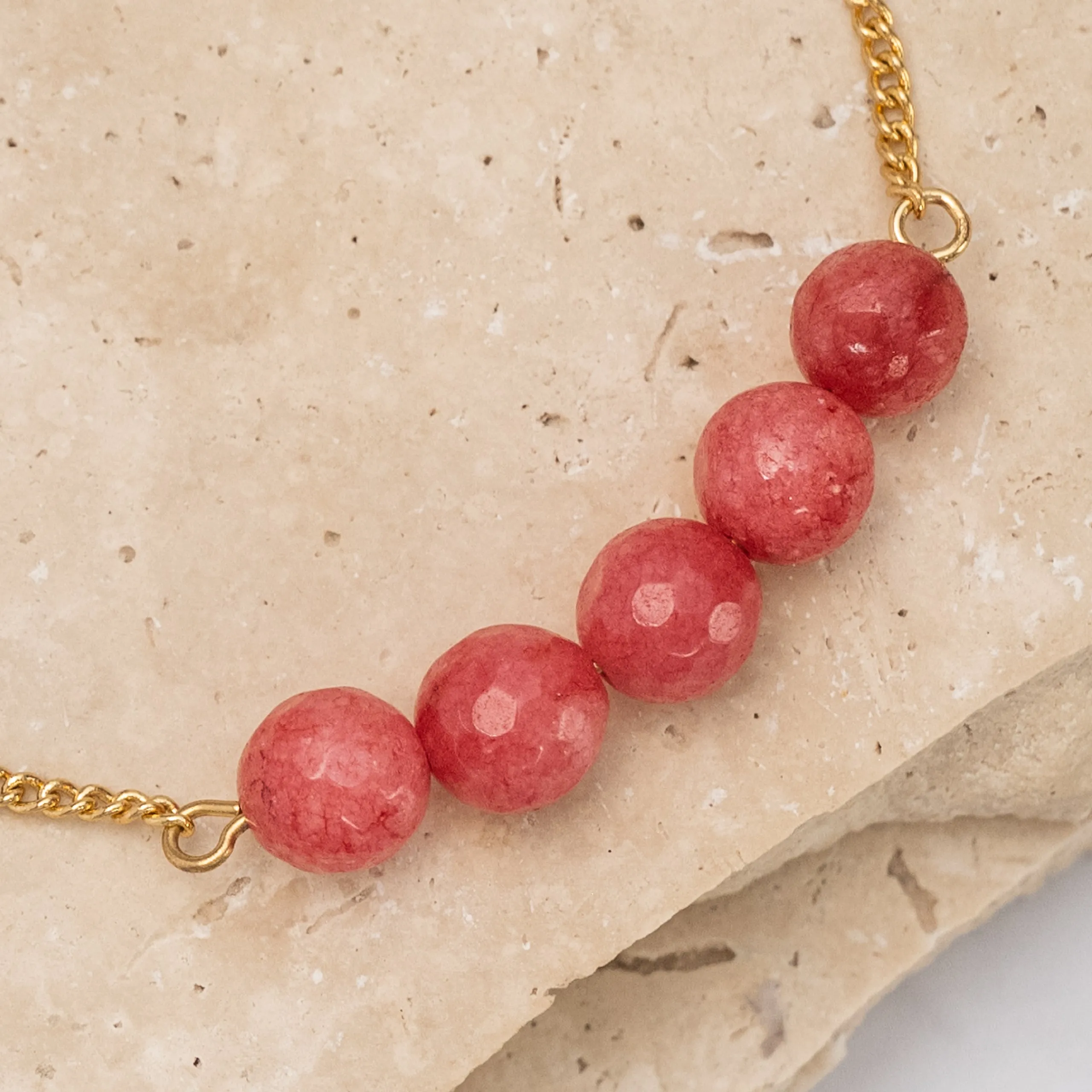 Birthstone 14k gold plated bracelet