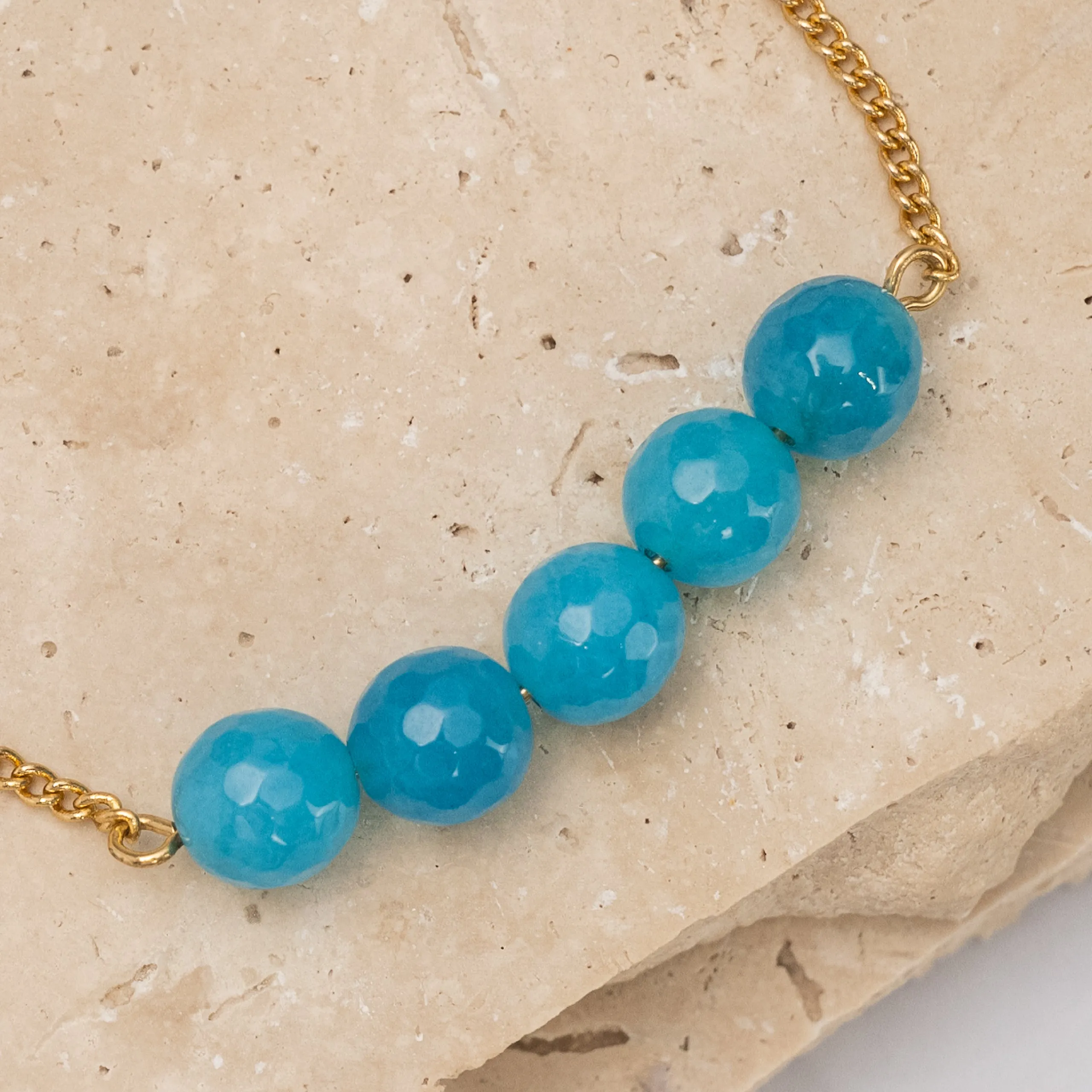 Birthstone 14k gold plated bracelet