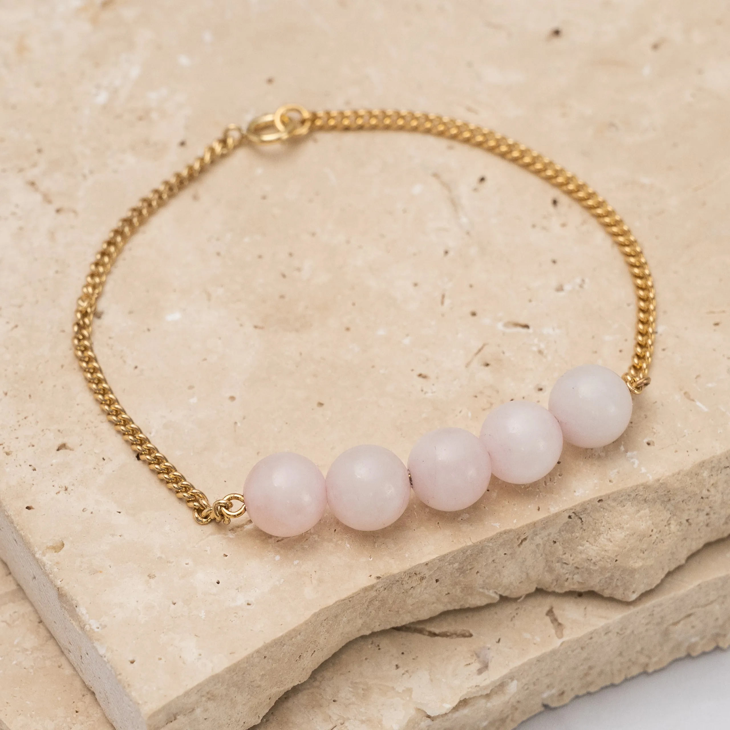 Birthstone 14k gold plated bracelet