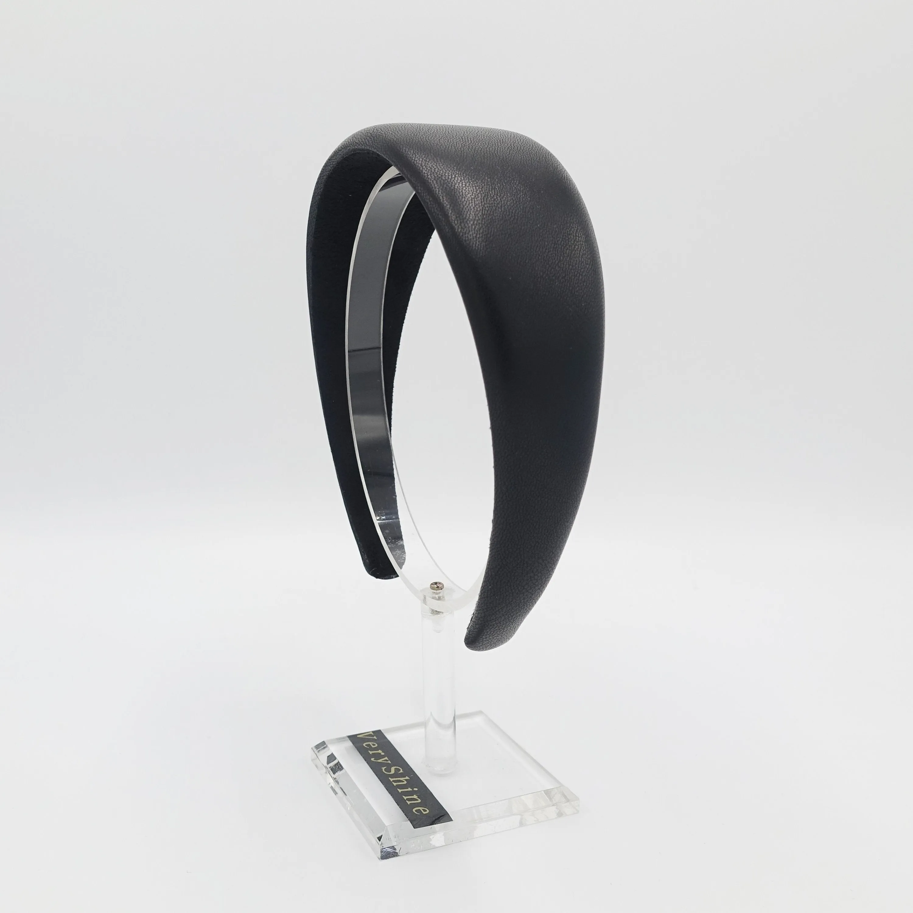 black leather headband