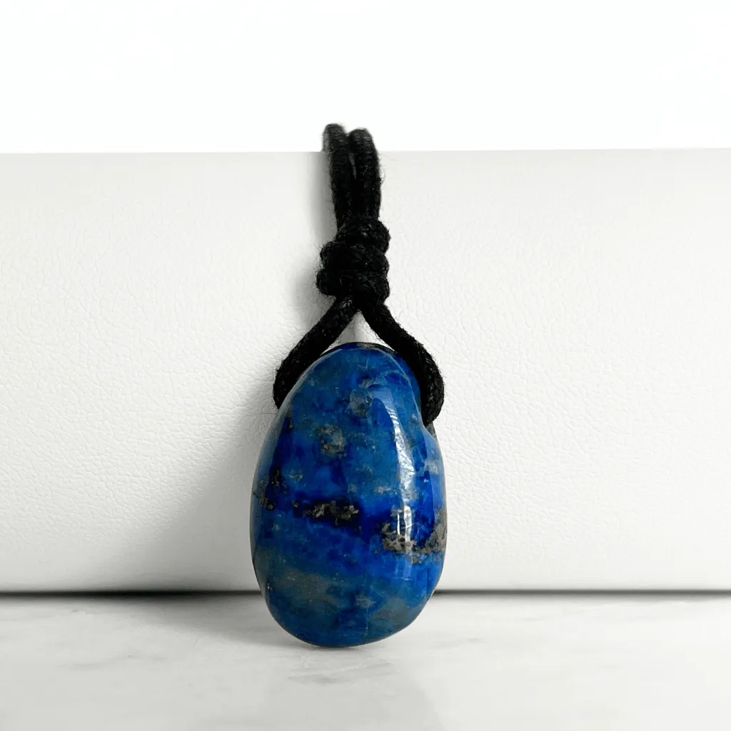 Blue Lapis Lazuli OOAK Gemstone Pendant - Nightfall Elegance