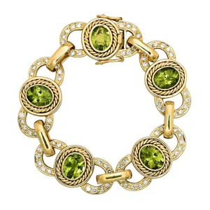 Bracelet- Peridot And Diamond (1153B)