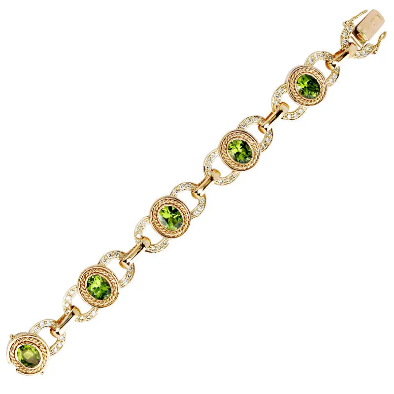Bracelet- Peridot And Diamond (1153B)