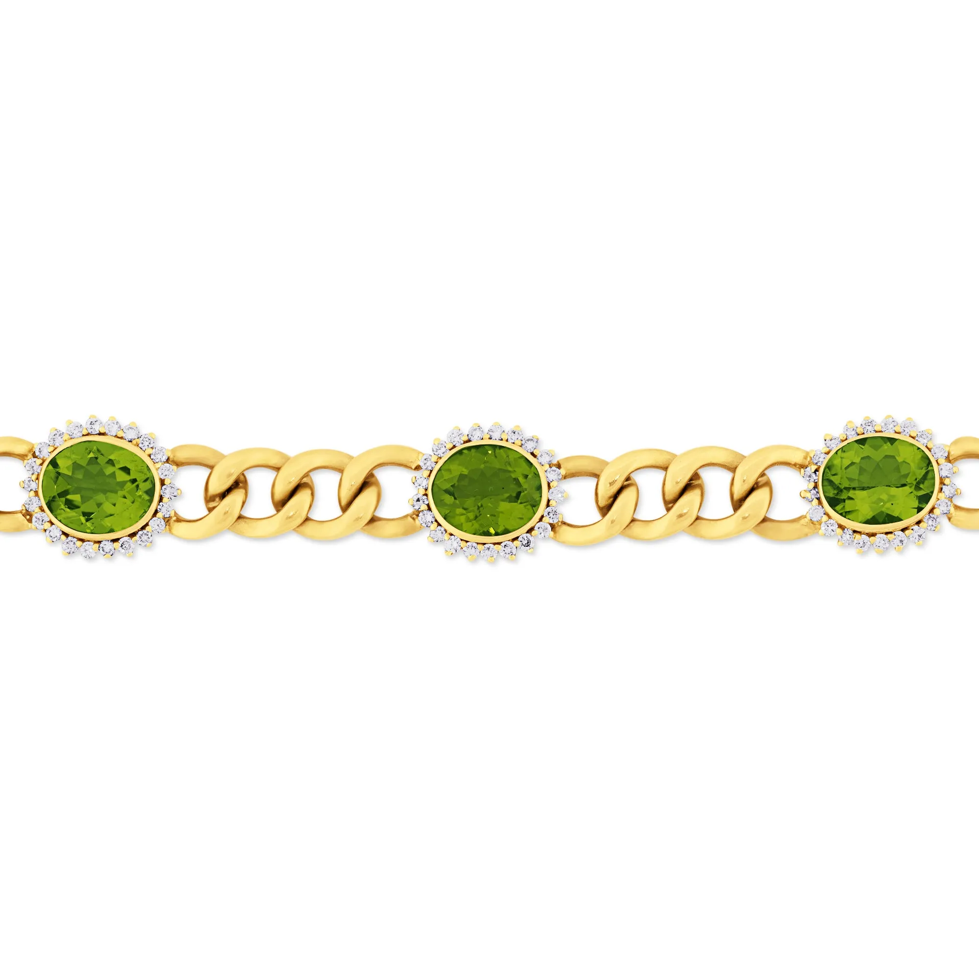 Bracelet-Peridot and Diamond