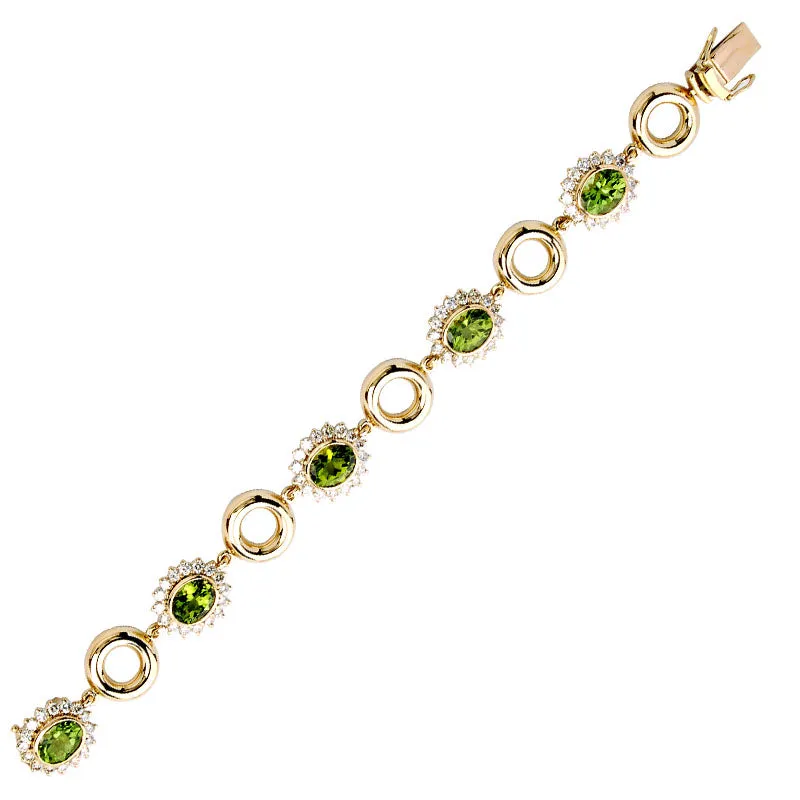 Bracelet-Peridot and Diamond