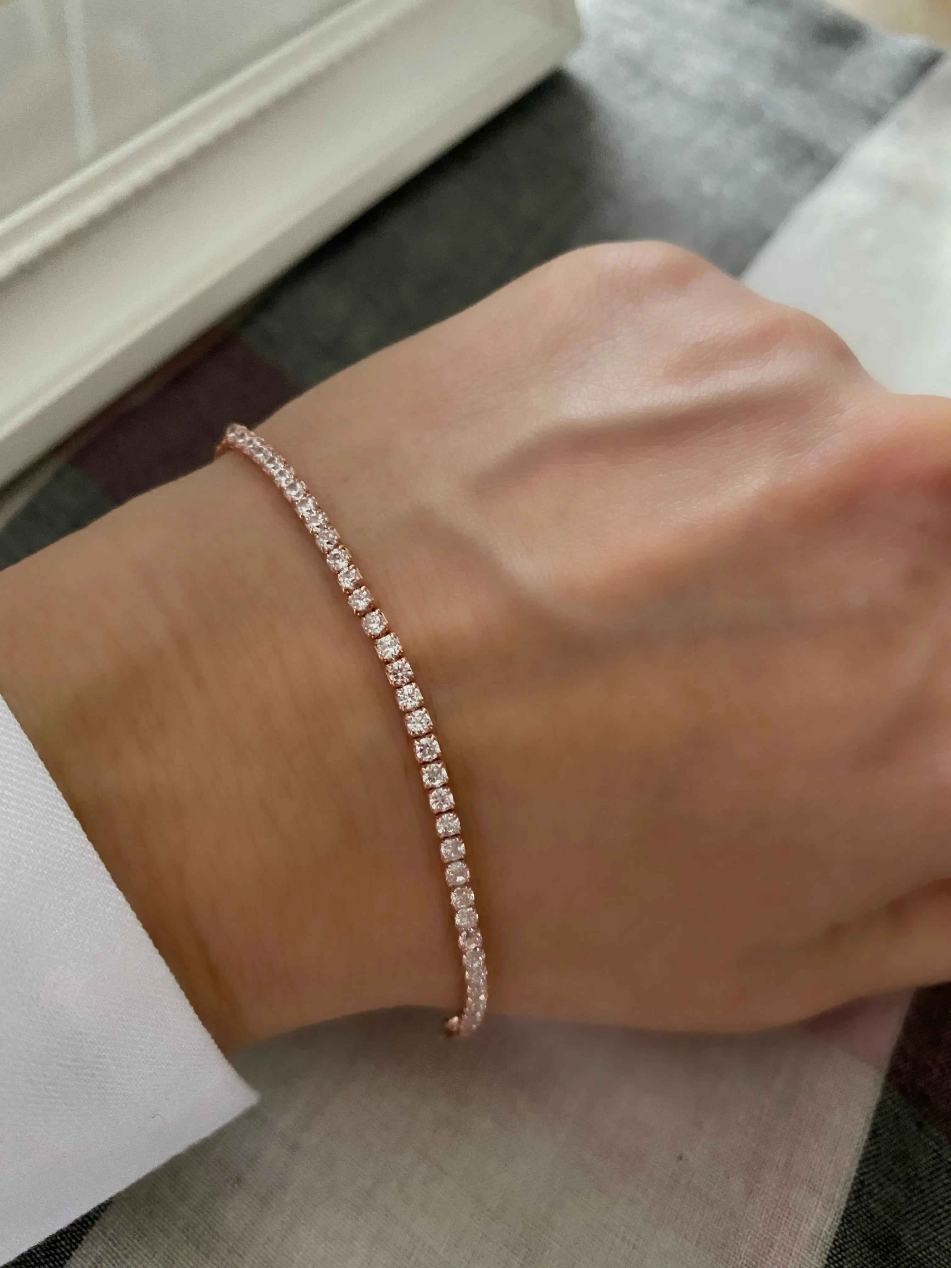 Bracelet with waterfall Zircon stones
