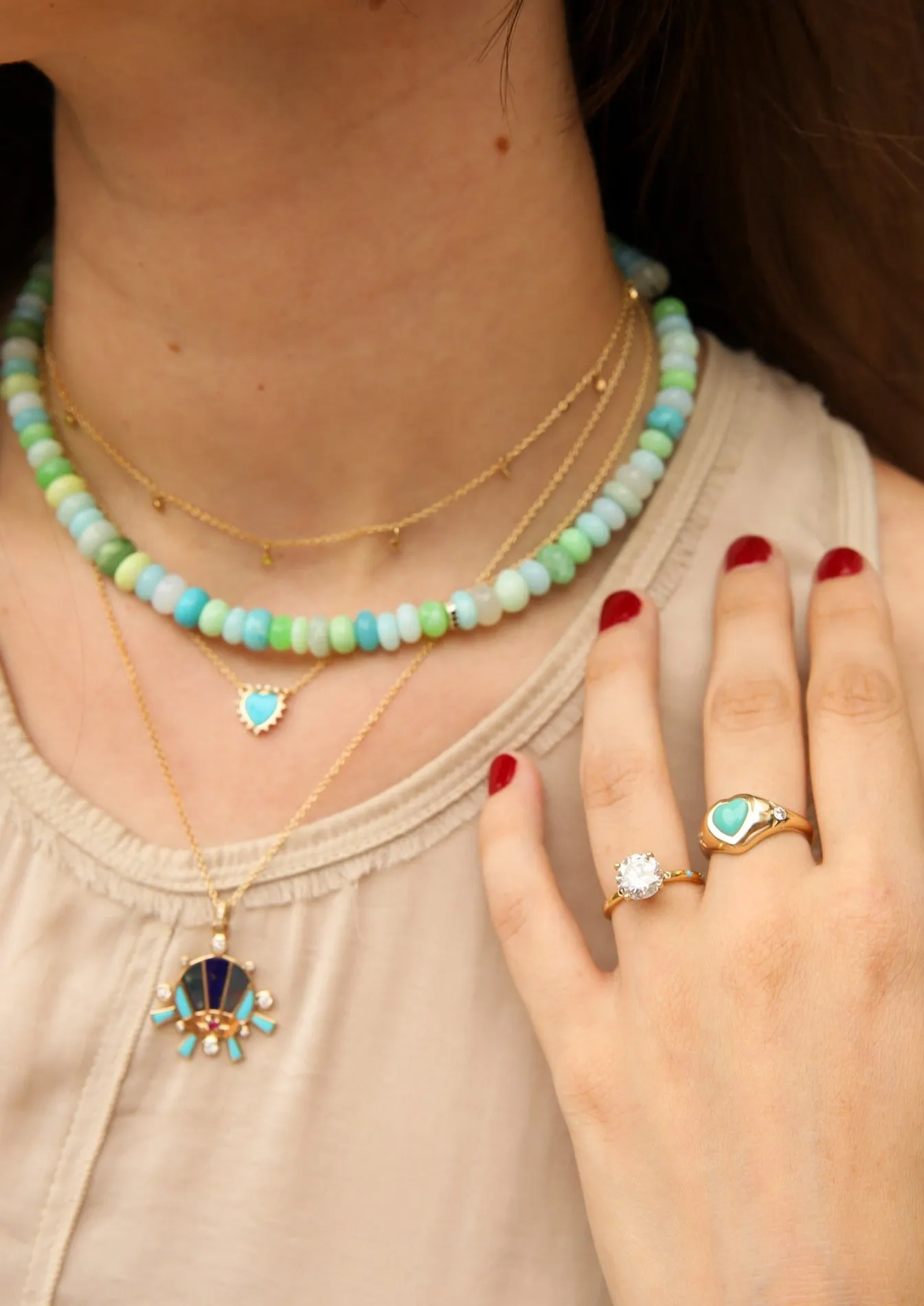 Candy Gem Necklace in Ocean
