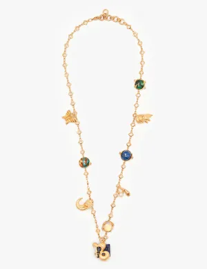 Capricorn Vintage Celestial Halo Necklace