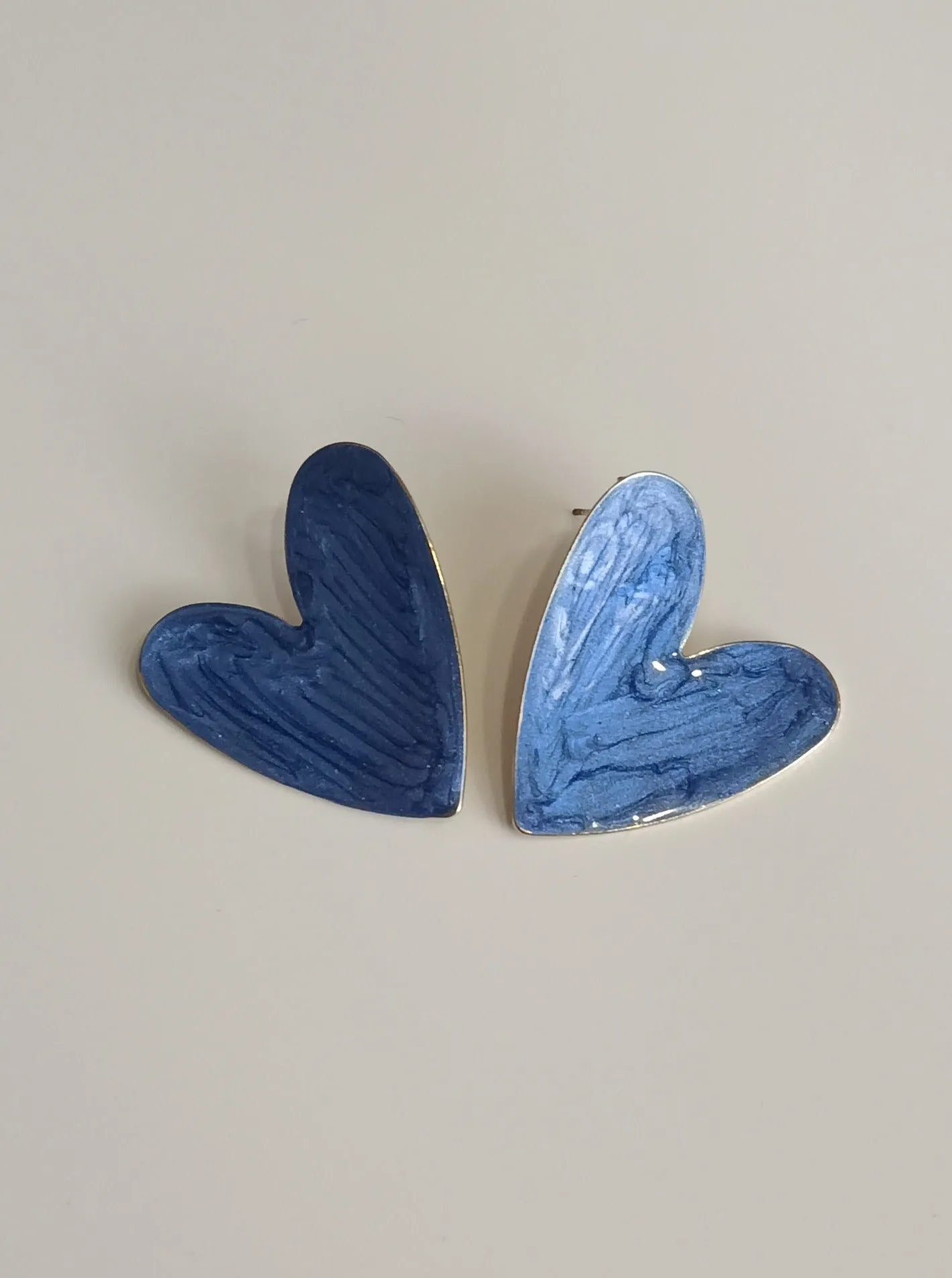 Celestial Blue Heart Earrings