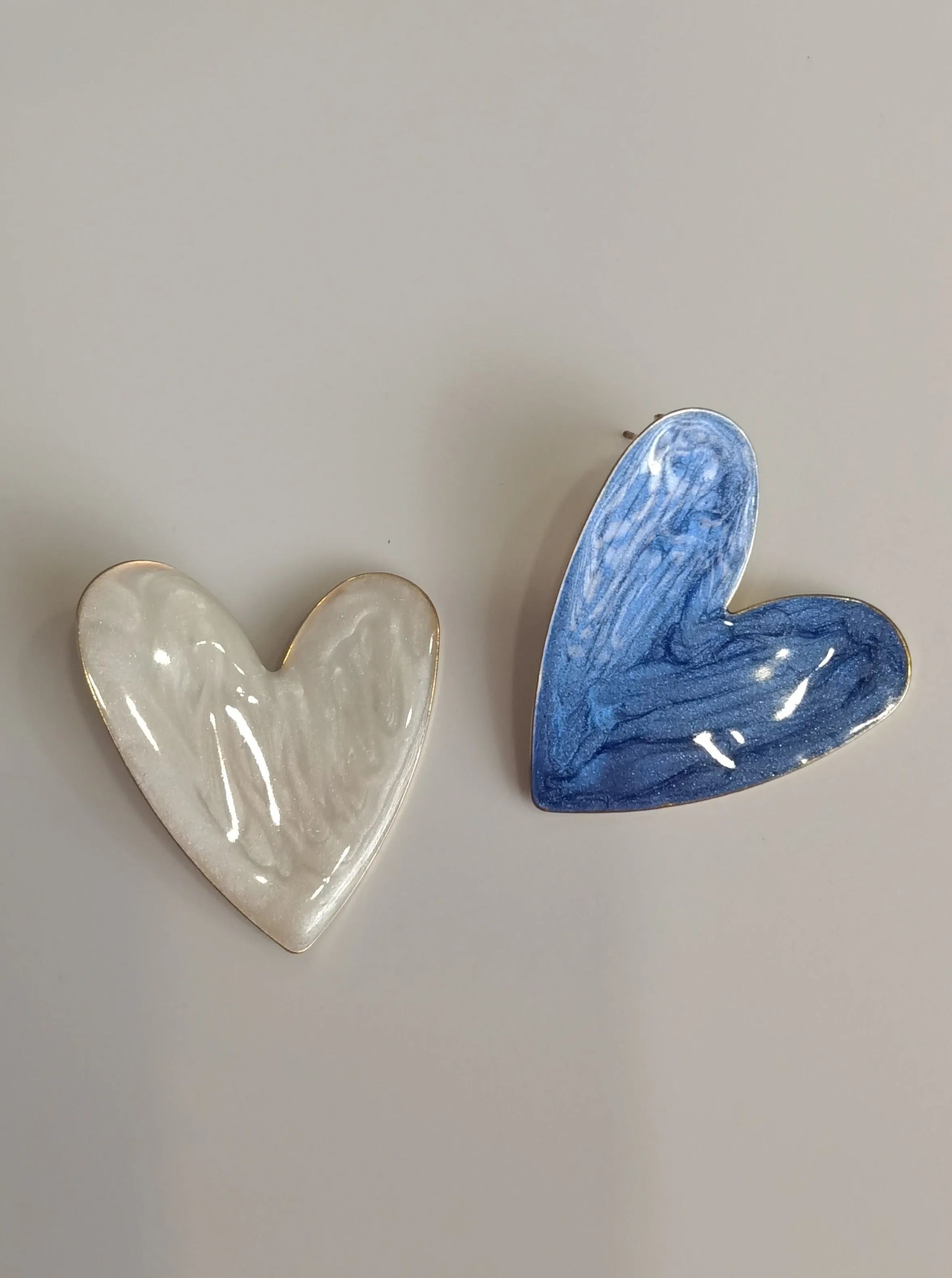 Celestial Blue Heart Earrings