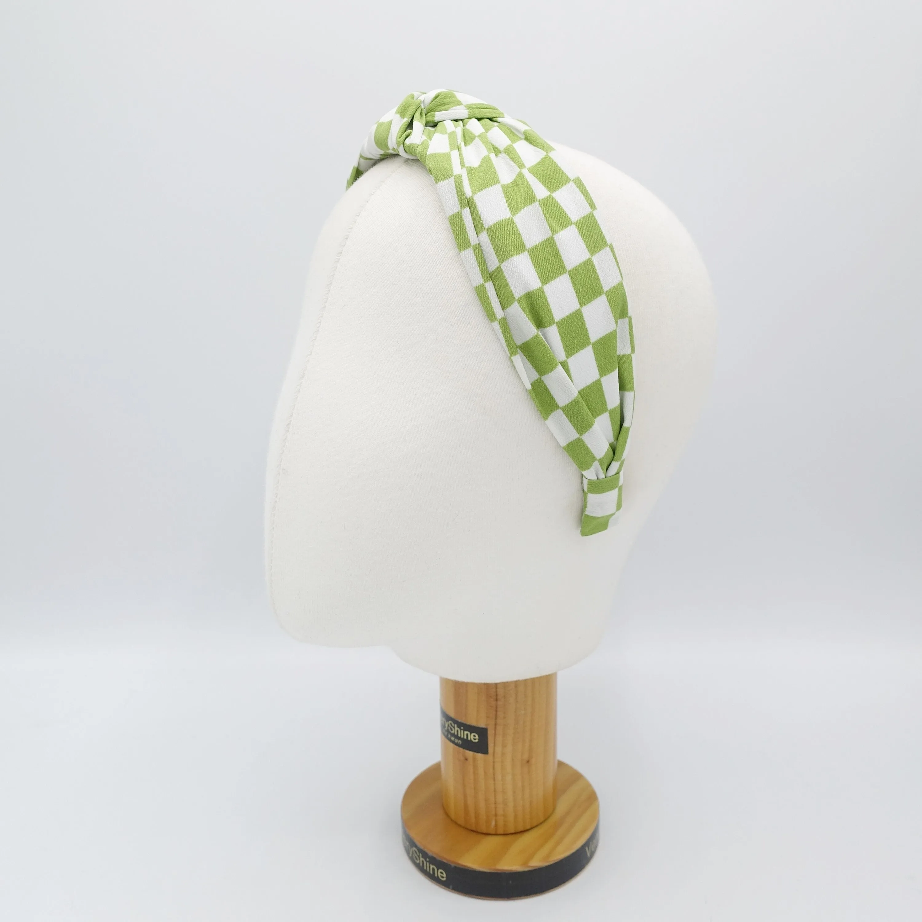 checkered headband knot style hairband  casual hair accessory for women