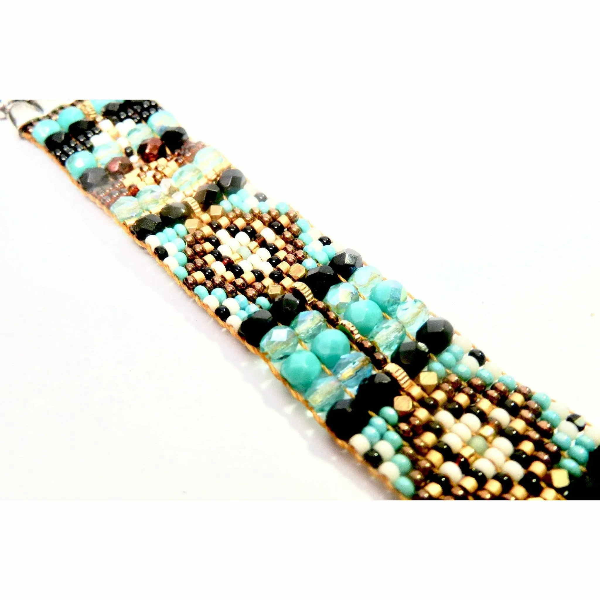 Chili Rose Cowgirl Turquoise & Gold Mix  Gemstone Bracelet