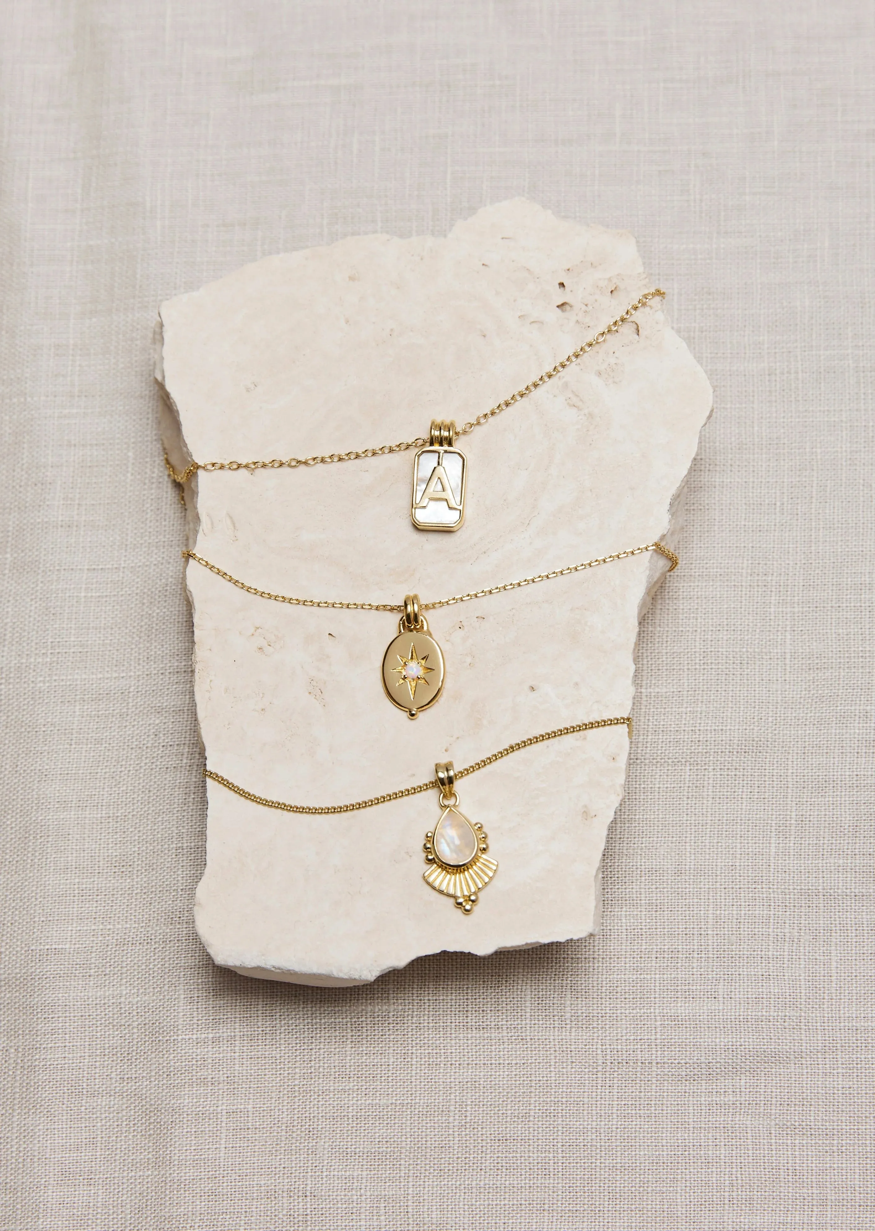 Cleopatra Gold Moonstone Pendant