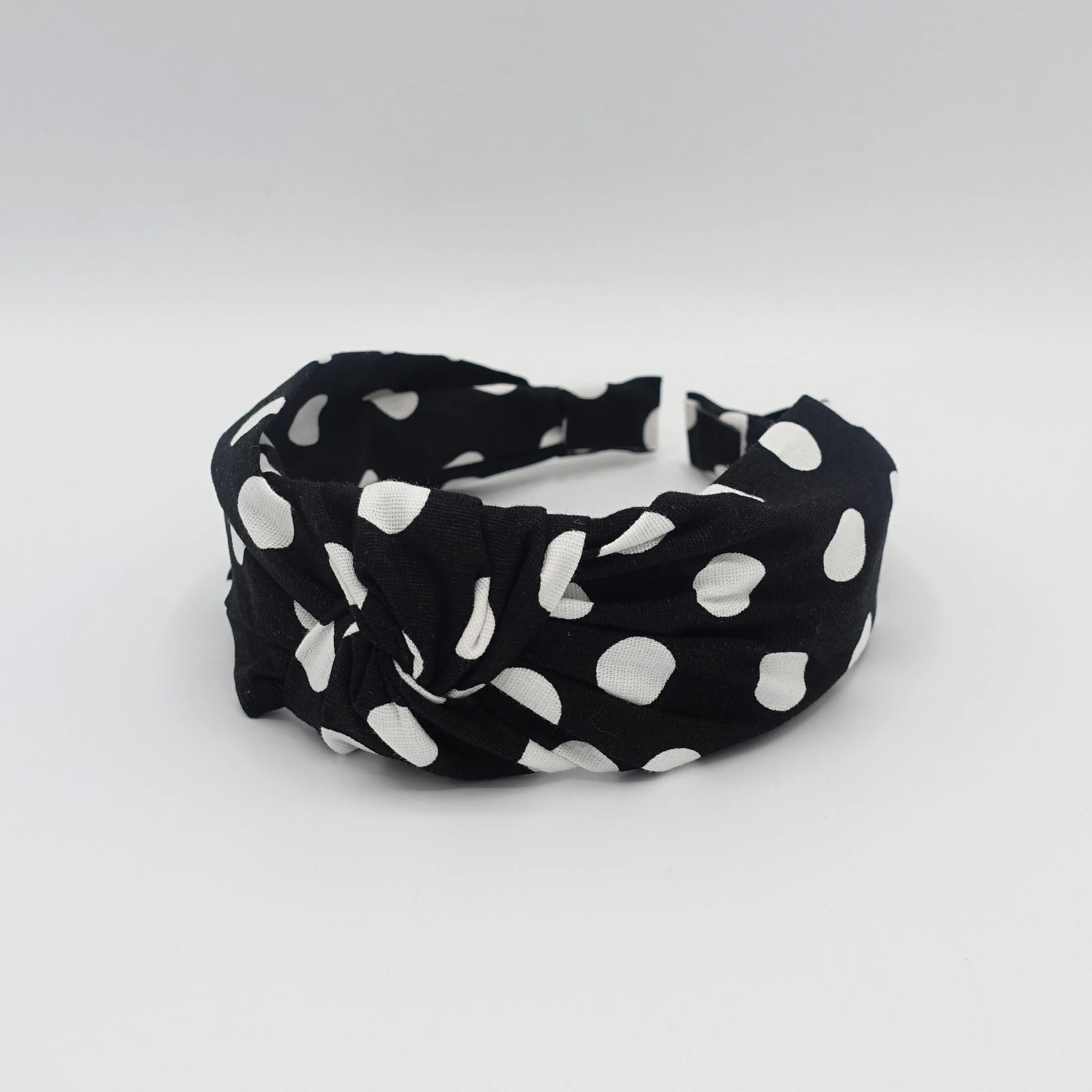 cotton dot headband top knot hairband for women