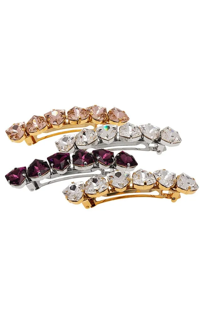 Crystal Teardrop Barrette
