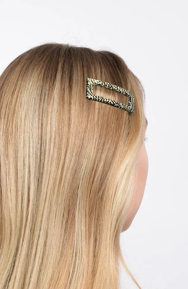 Cutout Rectangle Plastic Tige Boule Barrette - Classic