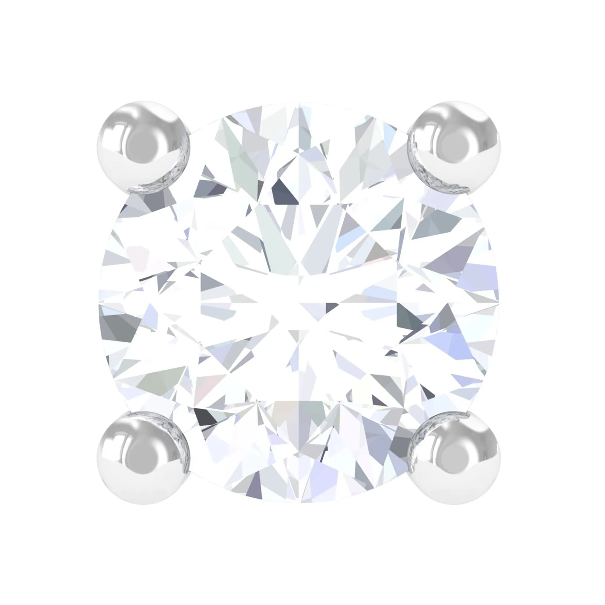 Dainty Moissanite Solitaire Conch Earring in Gold