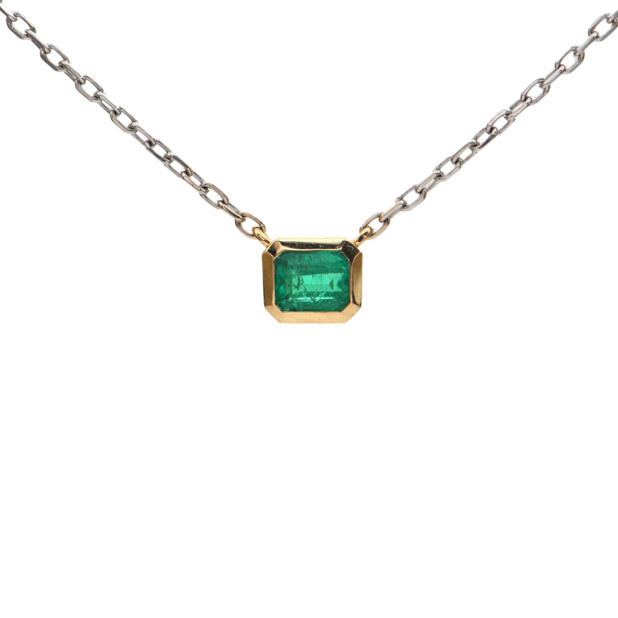 Daisy Exclusive Emerald 18k yellow Gold Necklace