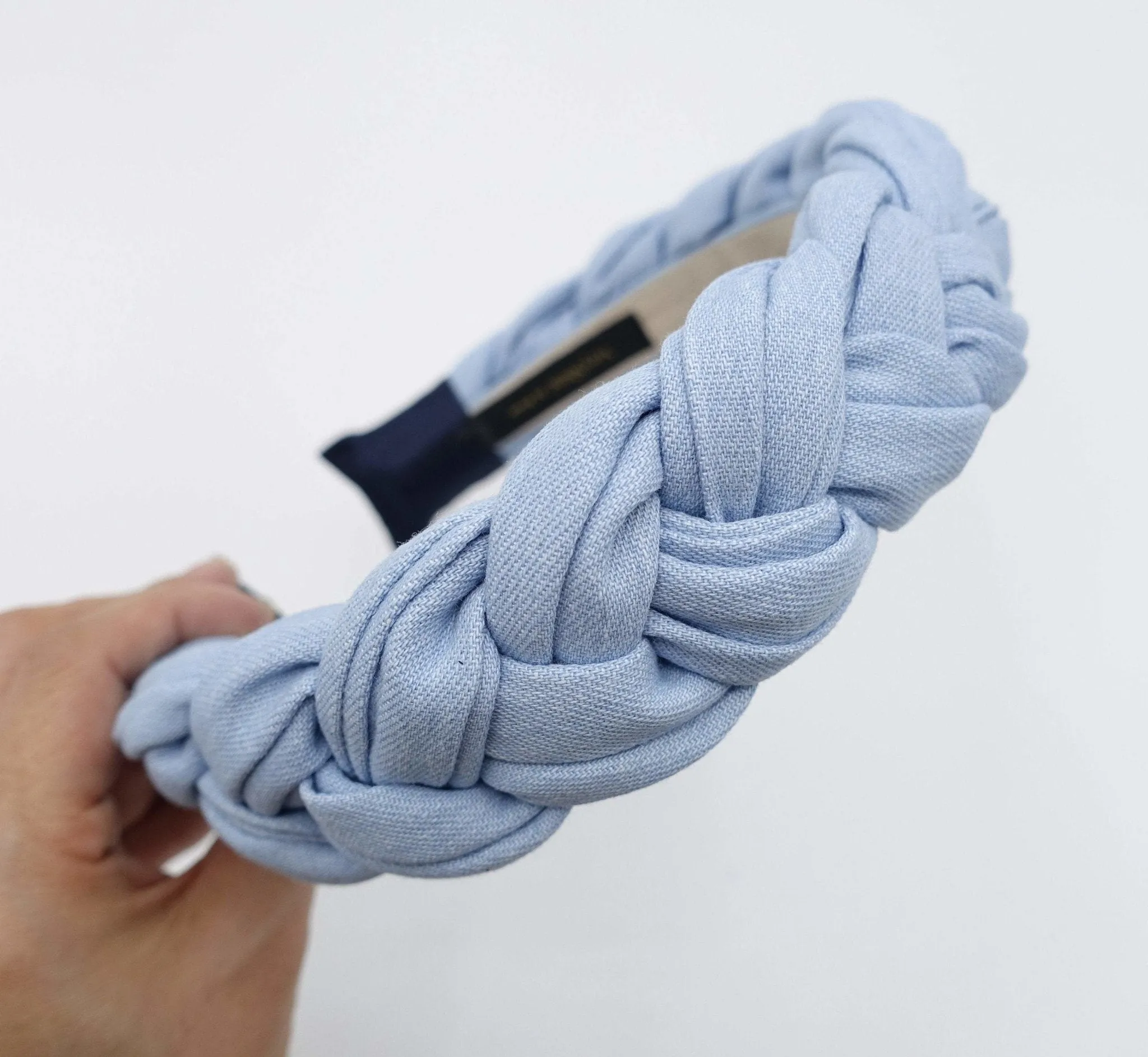 denim braided headband stylish fashion plaited hairband women hair accessory