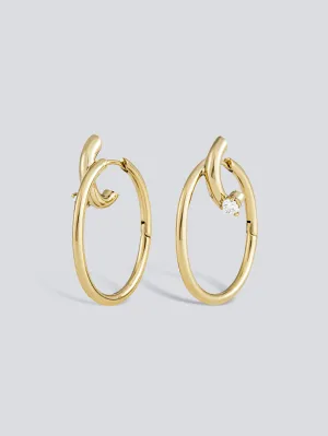Double Oval Hoop Earrings