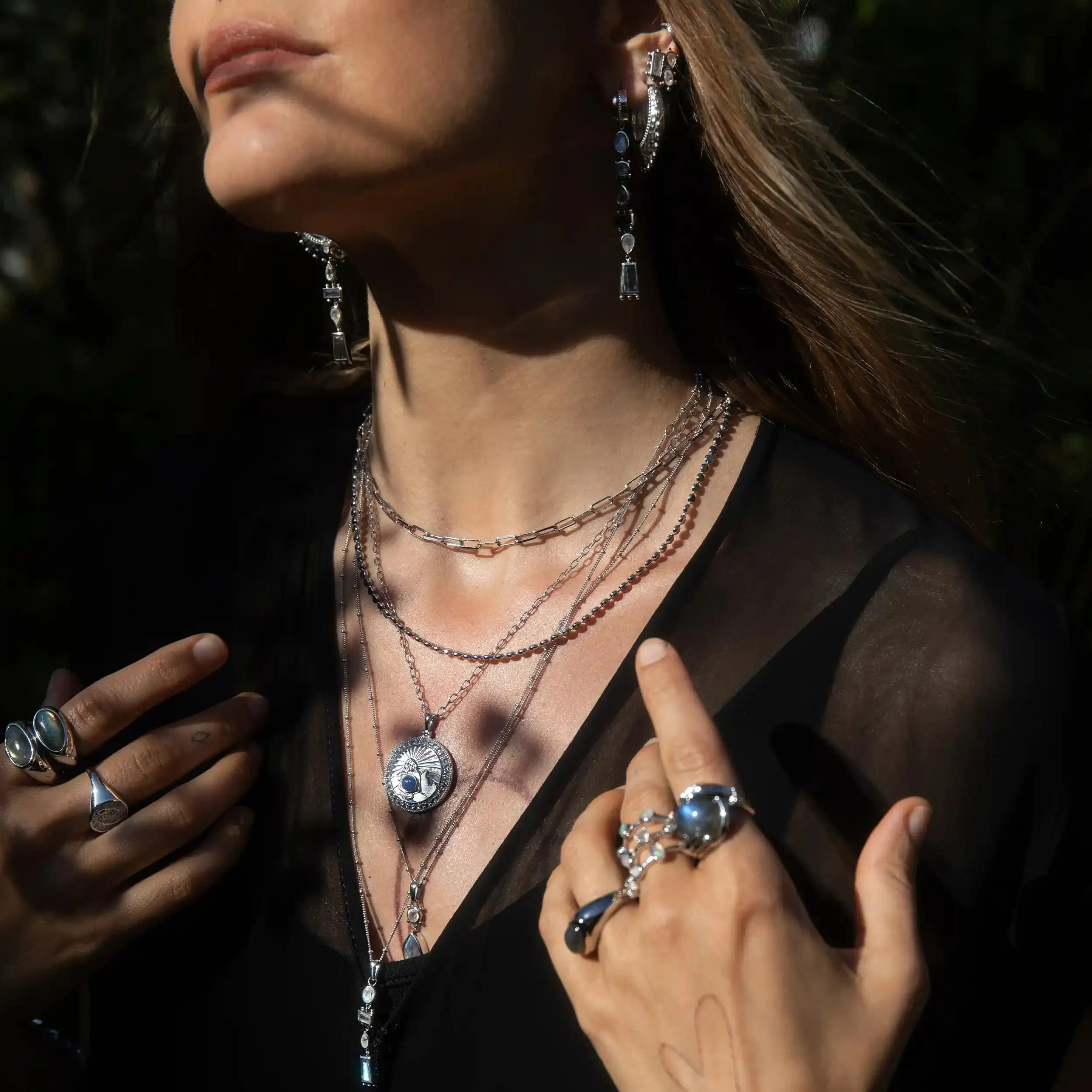 Earth Goddess Talisman Drop Earrings