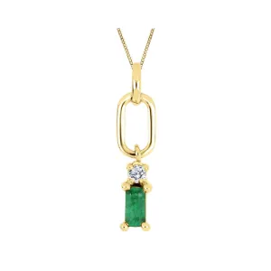 Emerald Baguette Necklace