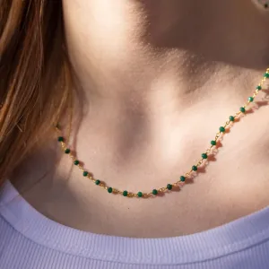 Emerald Beaded Necklace