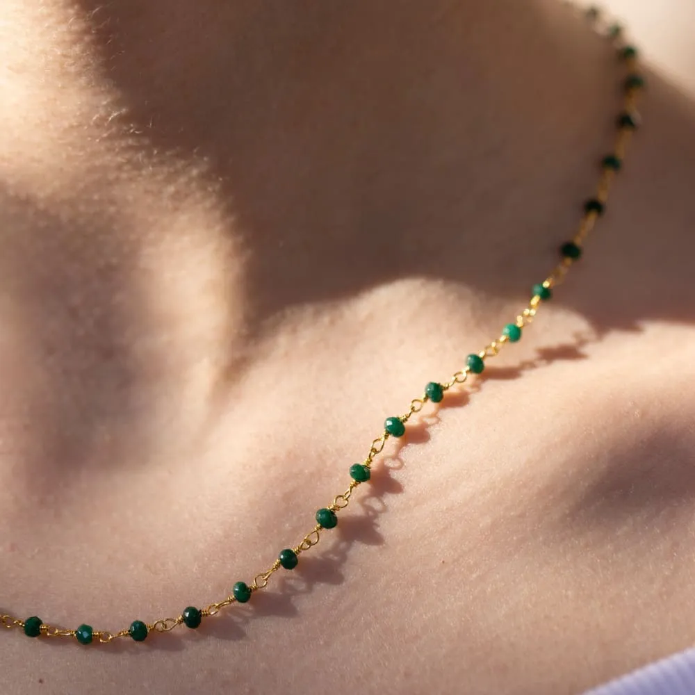 Emerald Beaded Necklace