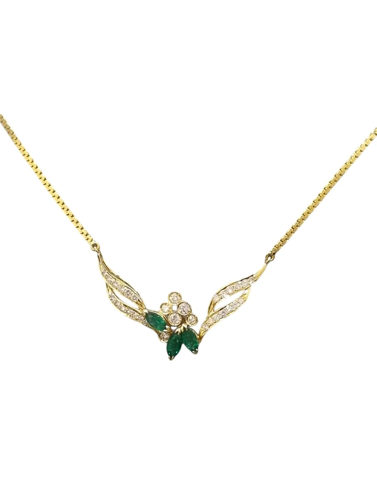 Emerald Diamond Necklace