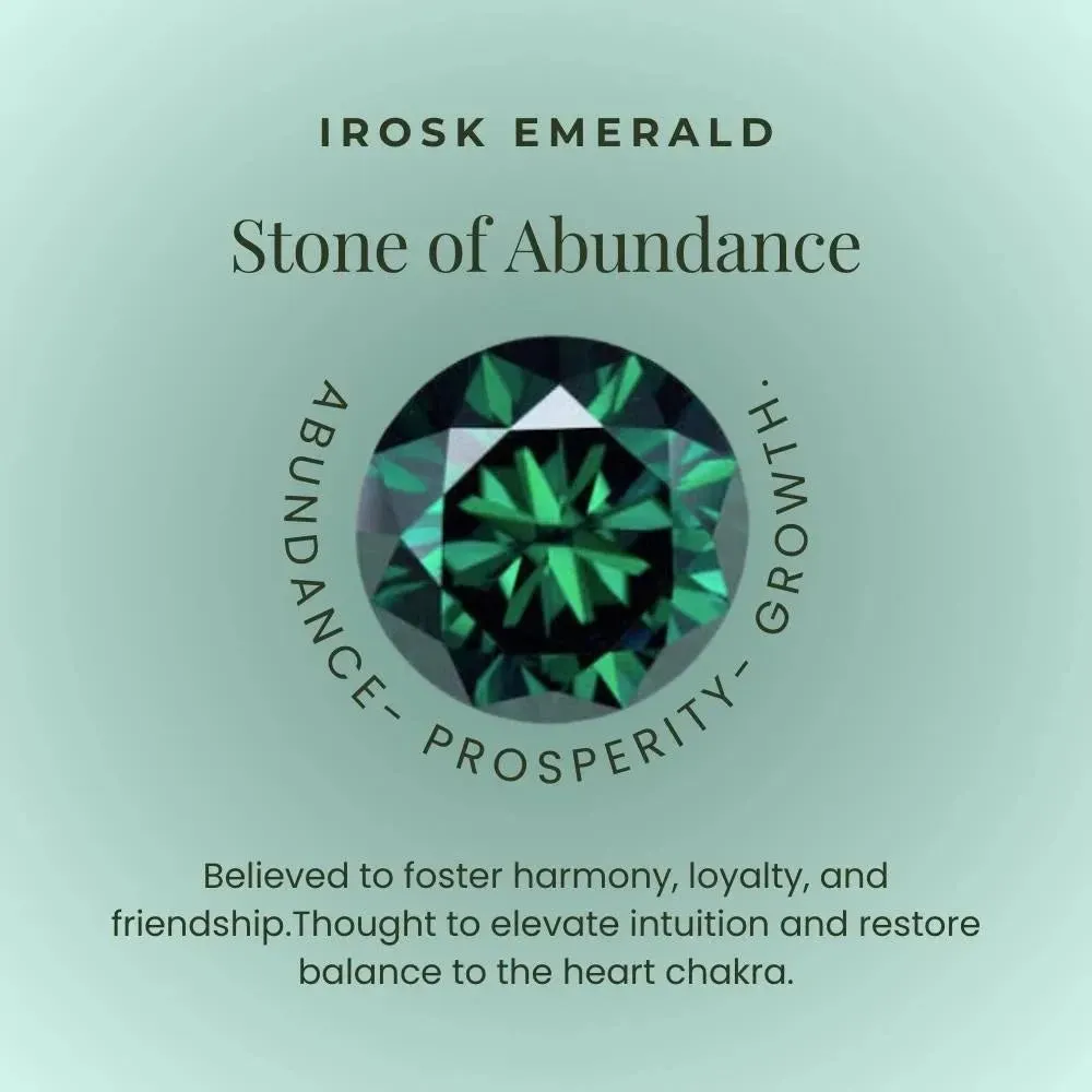 Emerald Necklace in Silver - Heart Shape - Irosk Australia ®