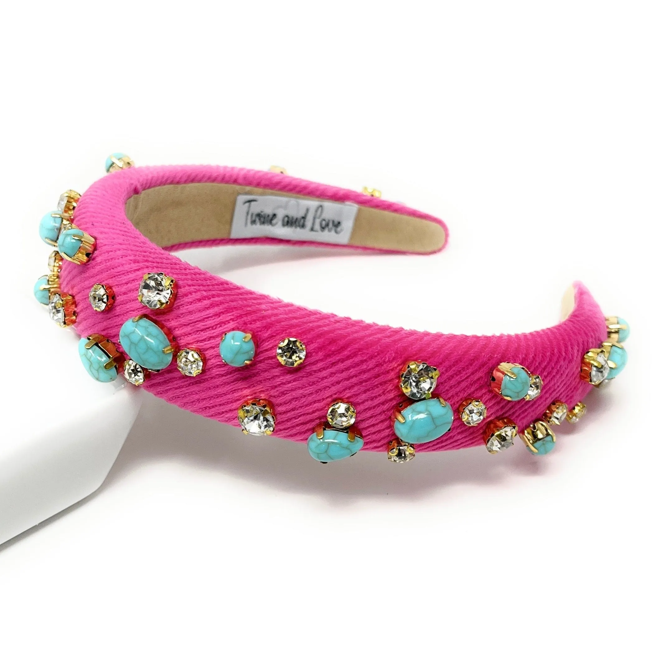 Emma Pink Padded Baroque Headband