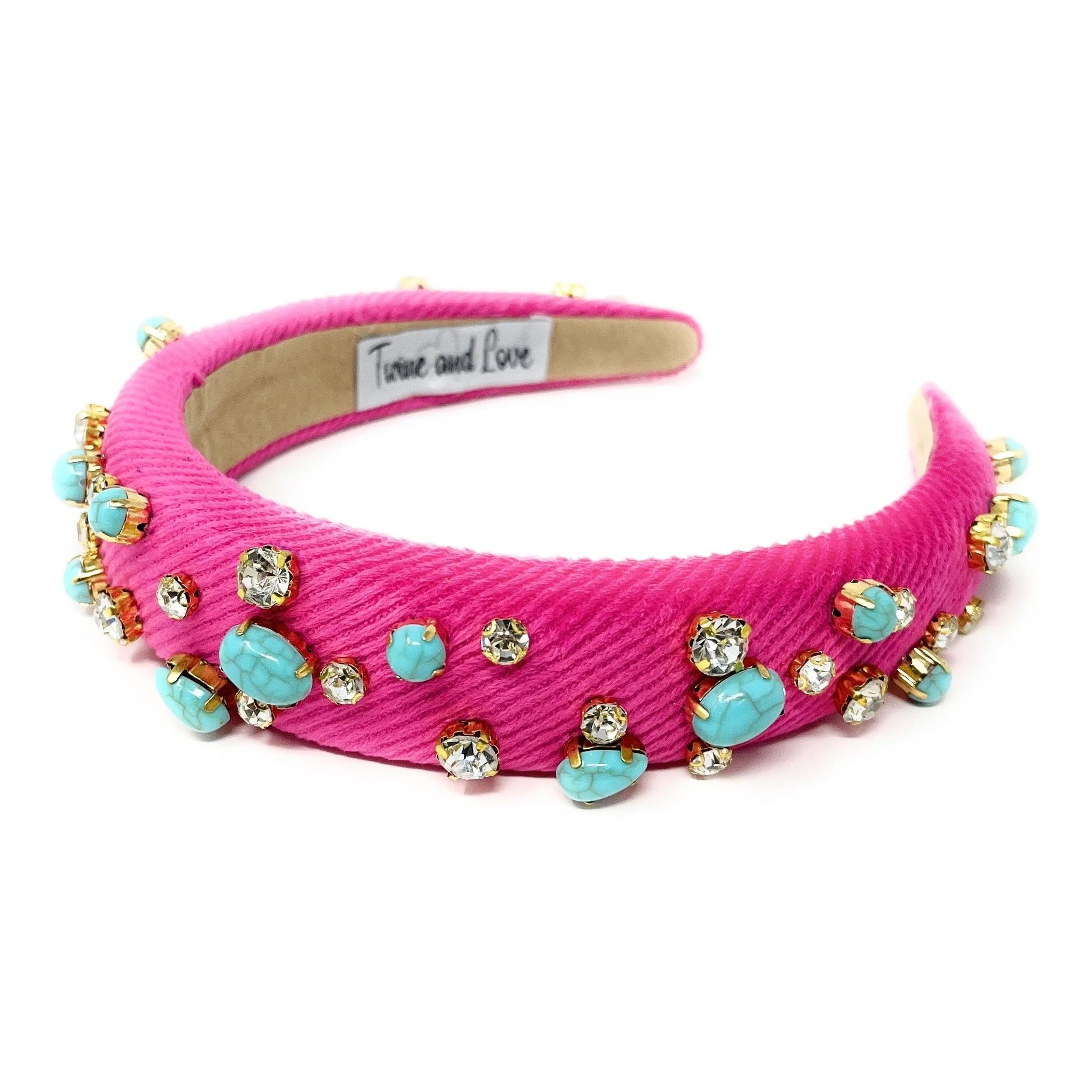 Emma Pink Padded Baroque Headband
