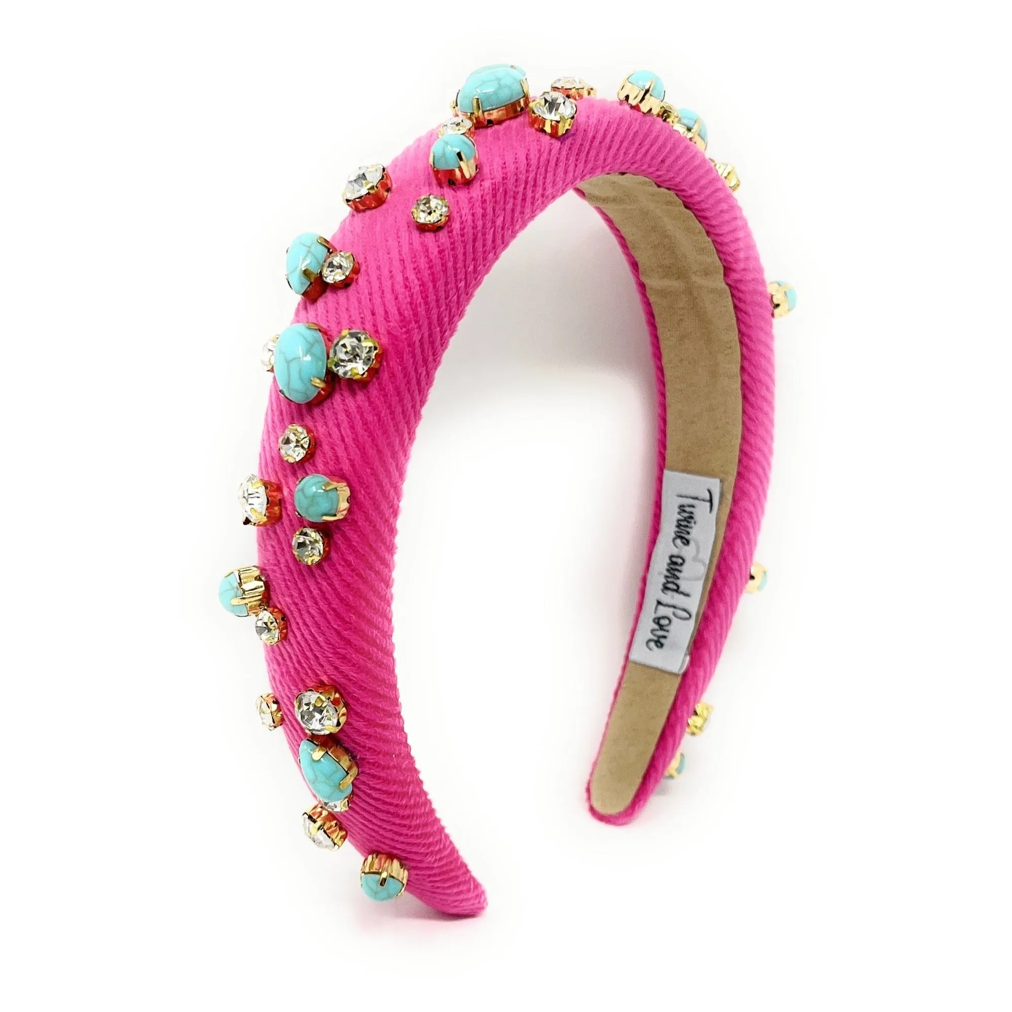 Emma Pink Padded Baroque Headband