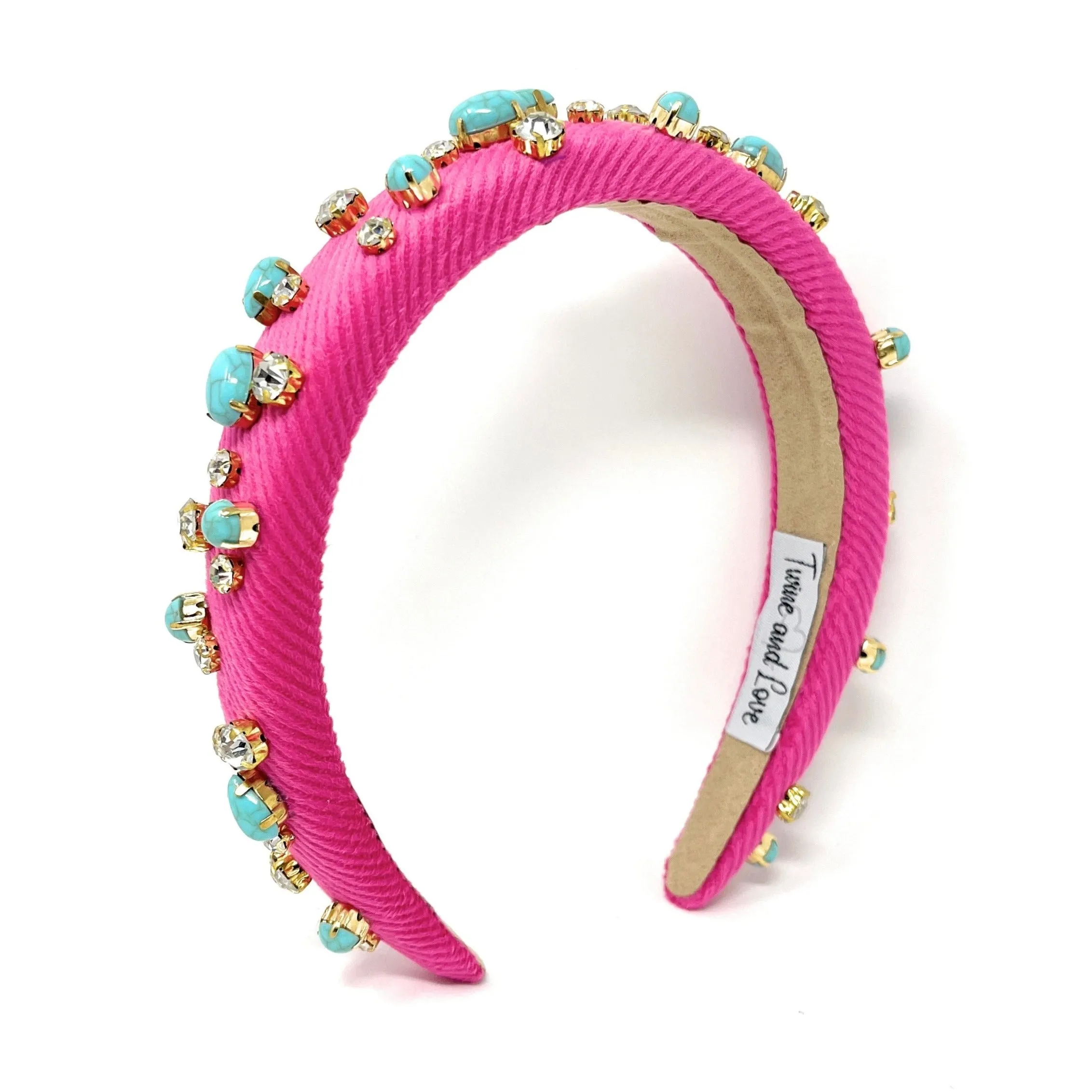 Emma Pink Padded Baroque Headband