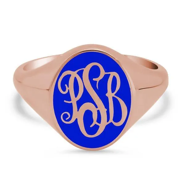 Enamel Signet Ring