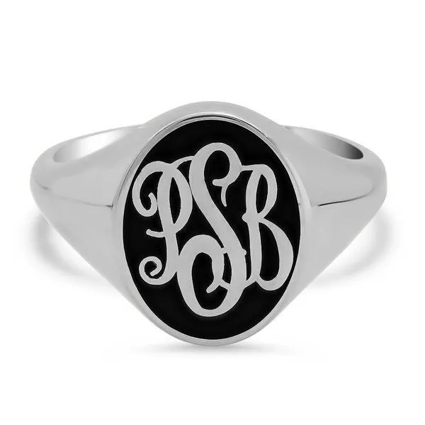 Enamel Signet Ring