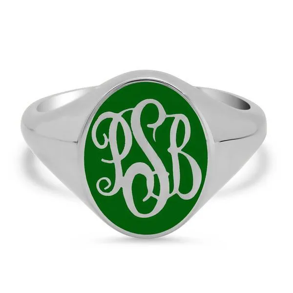 Enamel Signet Ring