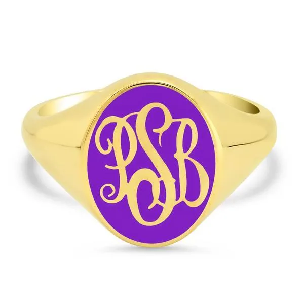 Enamel Signet Ring