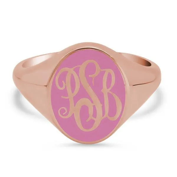 Enamel Signet Ring