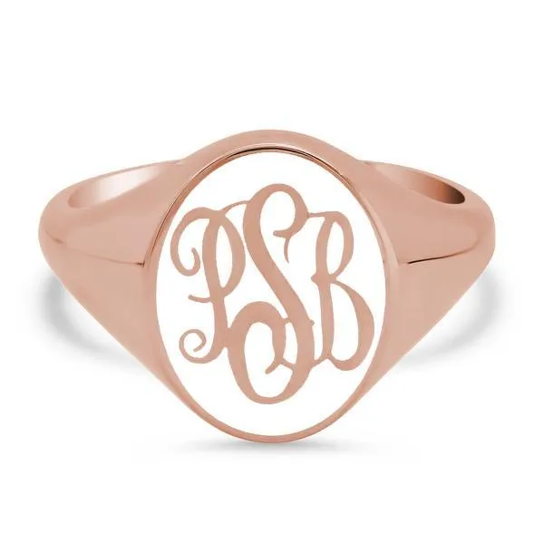 Enamel Signet Ring