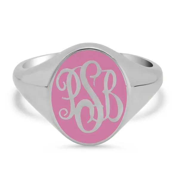 Enamel Signet Ring