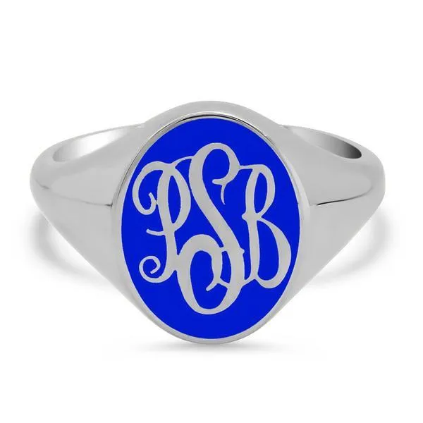 Enamel Signet Ring