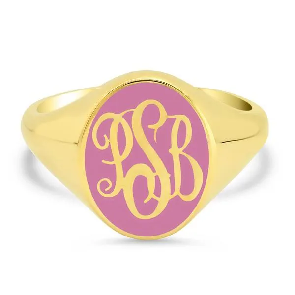 Enamel Signet Ring