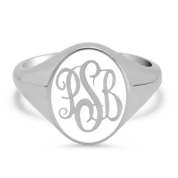 Enamel Signet Ring