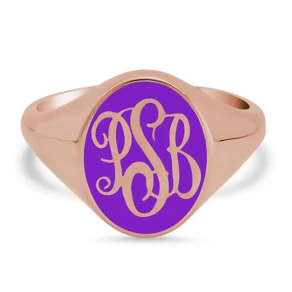 Enamel Signet Ring