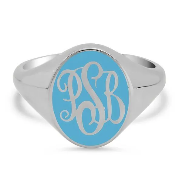 Enamel Signet Ring