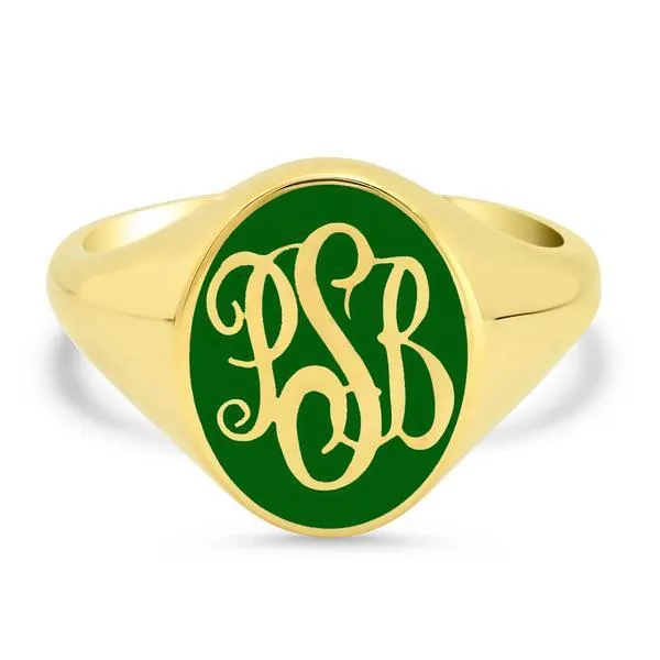 Enamel Signet Ring