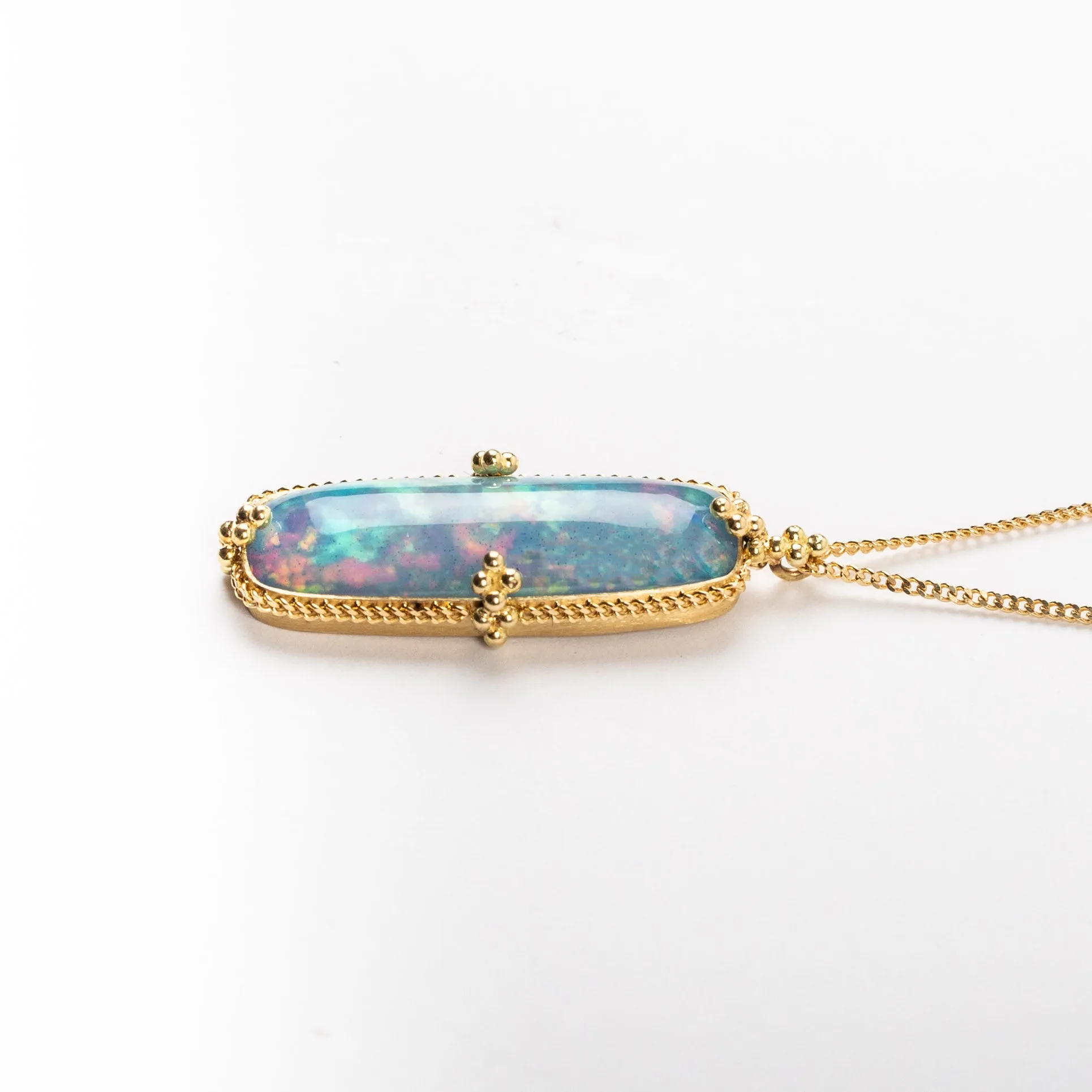 Ethiopian Opal Rainbow Mist Necklace