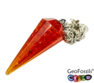 Faceted Amber Pendulum